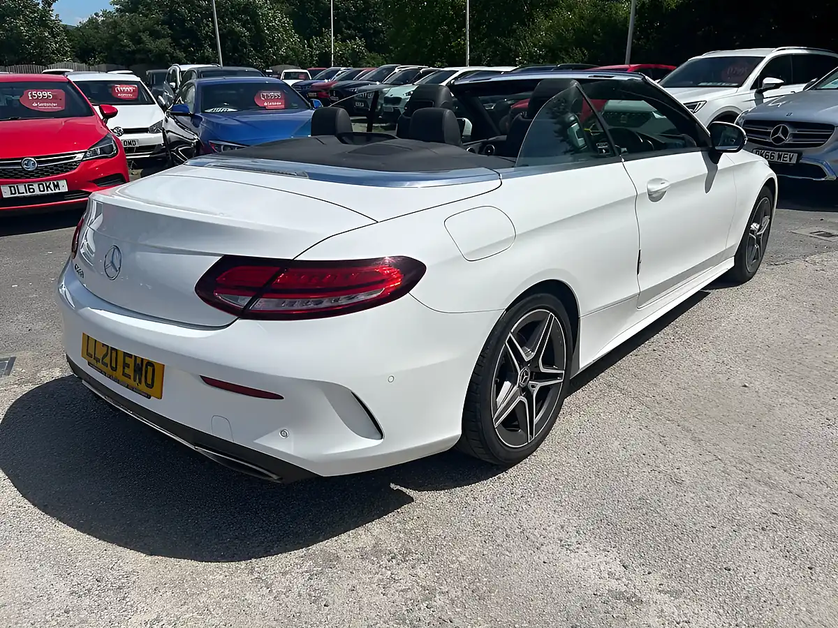 Used 2020 Mercedes-Benz C Class AMG Line White - Interior and Exterior details 5