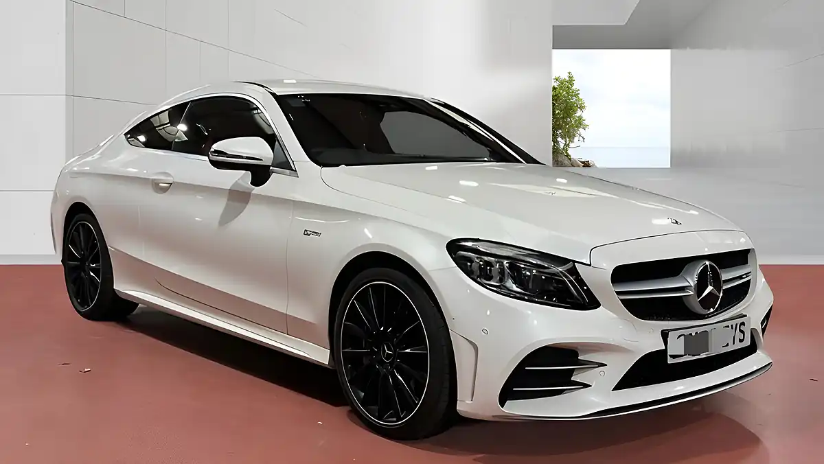 Used 2020 Mercedes-Benz C Class AMG (premium) Designo Diamond White - Front View