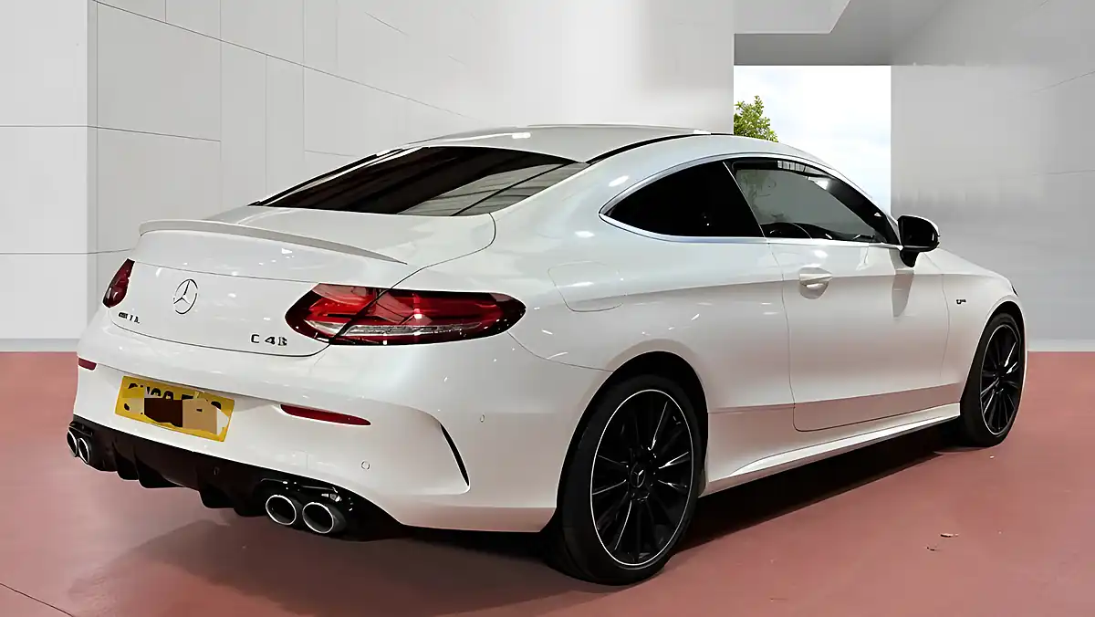 Used 2020 Mercedes-Benz C Class AMG (premium) Designo Diamond White - Interior and Exterior details 4