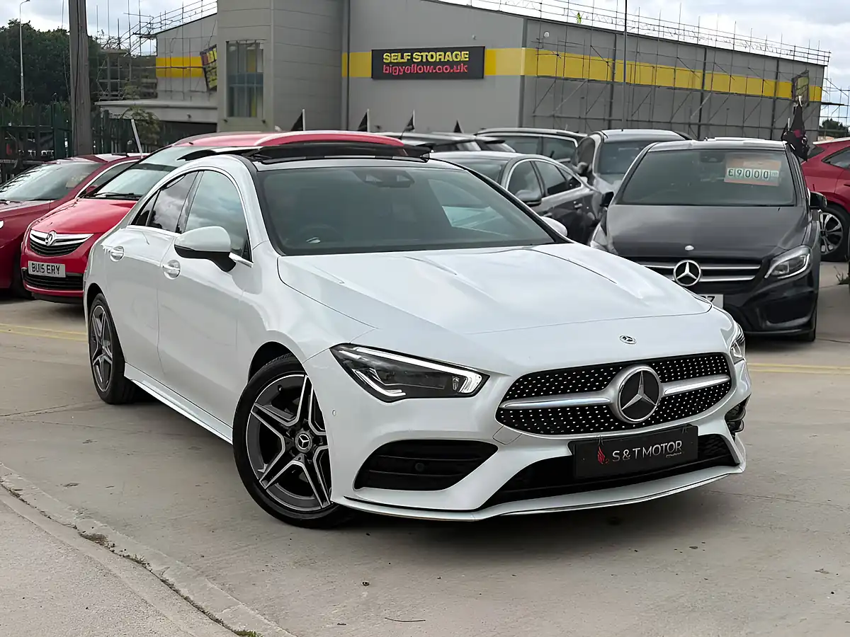 Used 2020 Mercedes-Benz Cla AMG Line Premium Plus White - Front View