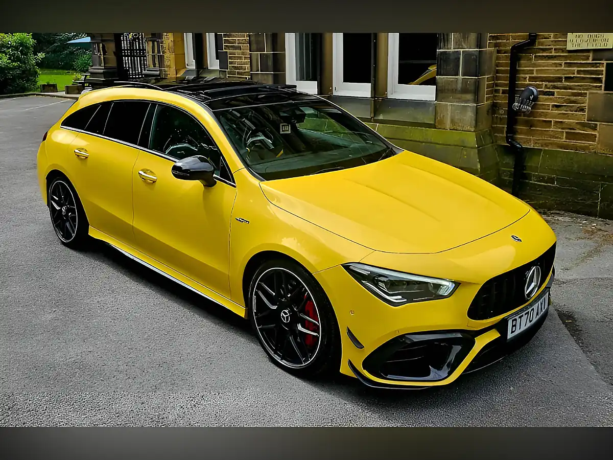 Used 2020 Mercedes-Benz Cla Class S Plus Shooting Brake Yellow - Interior and Exterior details 11