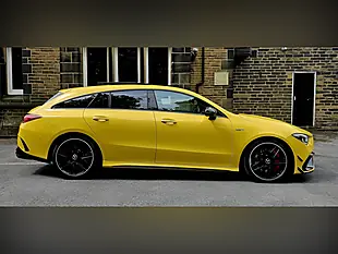 Used 2020 Mercedes-Benz Cla Class S Plus Shooting Brake Yellow - Interior and Exterior details 14