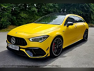 Used 2020 Mercedes-Benz Cla Class S Plus Shooting Brake Yellow - Interior and Exterior details 16