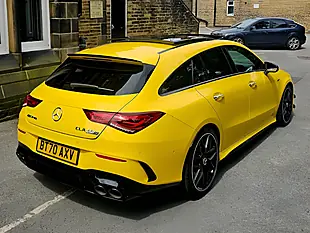 Used 2020 Mercedes-Benz Cla Class S Plus Shooting Brake Yellow - Interior and Exterior details 2