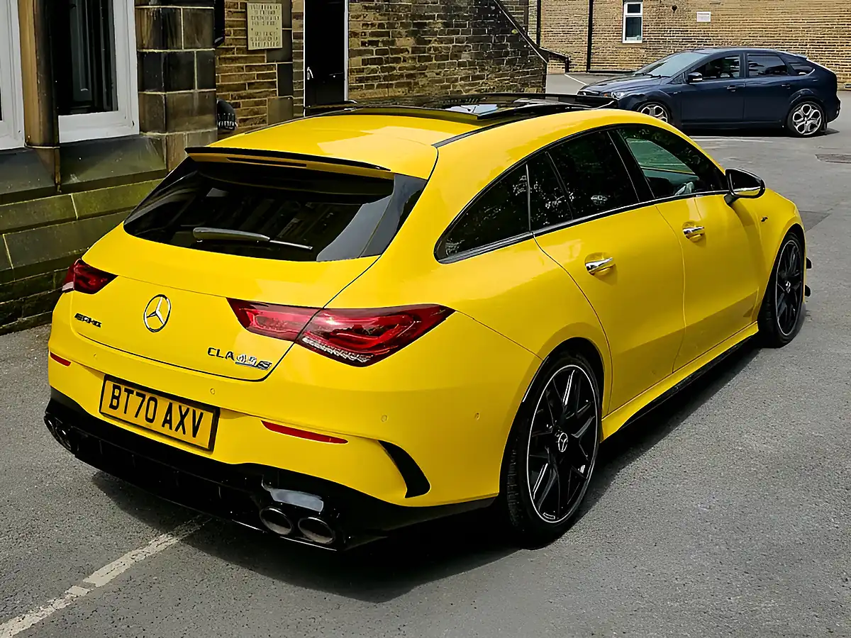 Used 2020 Mercedes-Benz Cla Class S Plus Shooting Brake Yellow - Interior and Exterior details 2