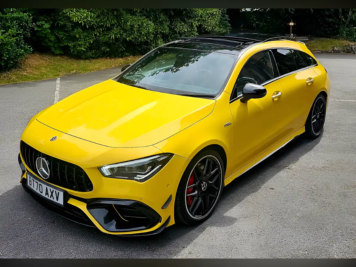 Used 2020 Mercedes-Benz Cla Class S Plus Shooting Brake Yellow - Interior and Exterior details 3
