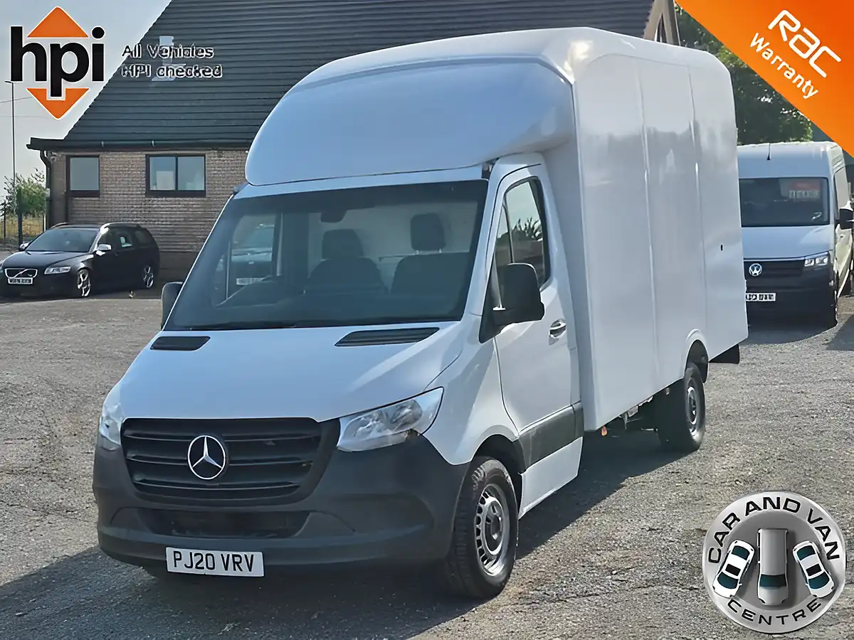 Used 2020 Mercedes-Benz Sprinter 13FT 6 Luton Box L2 White - Front View