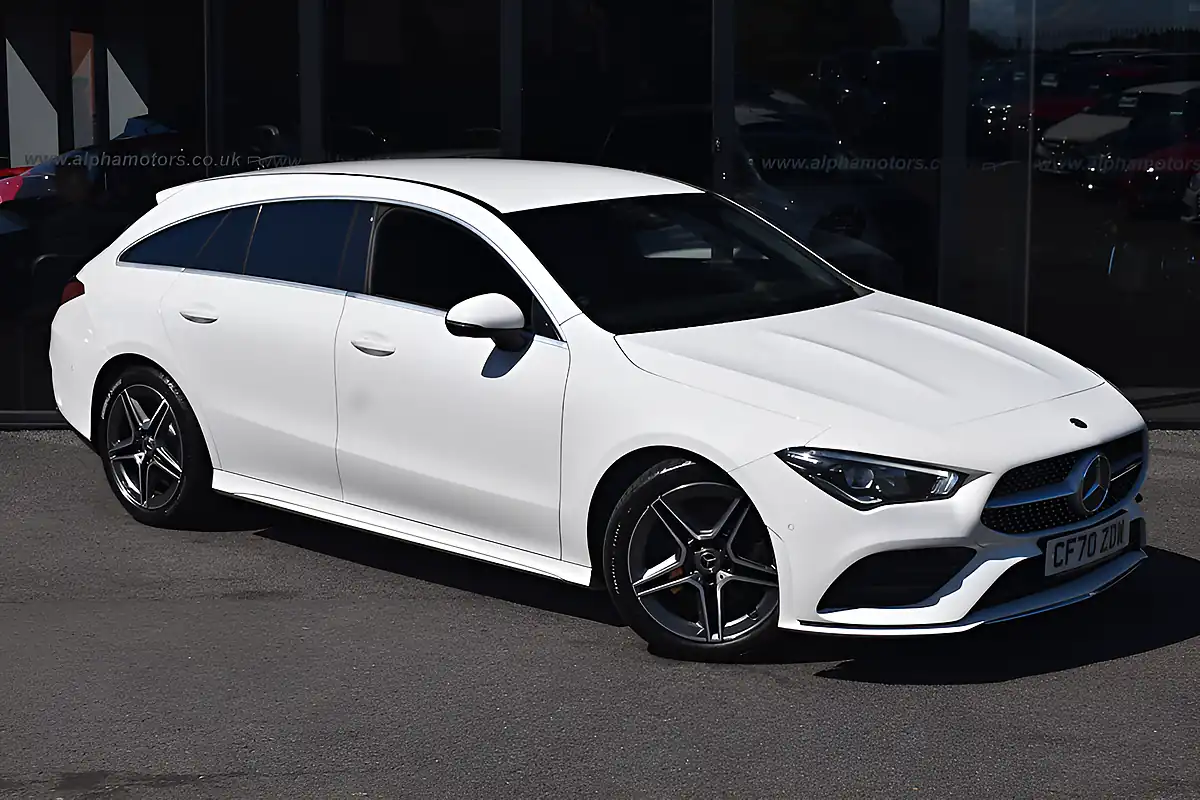 Used 2020 Mercedes CLA200 AMG Line Shooting Brake Polar White - Front View