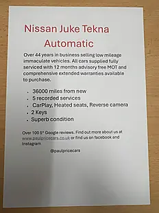 Used 2020 Nissan Juke Tekna Silver - Interior and Exterior details 9