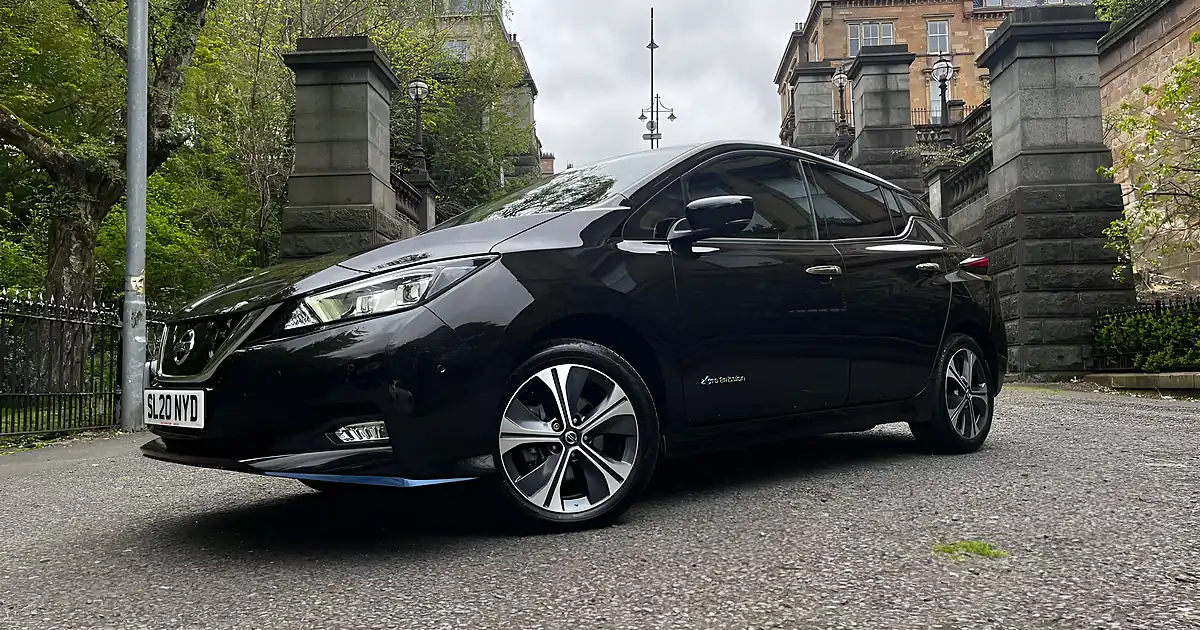 Used 2020 Nissan Leaf Tekna Black - Front View