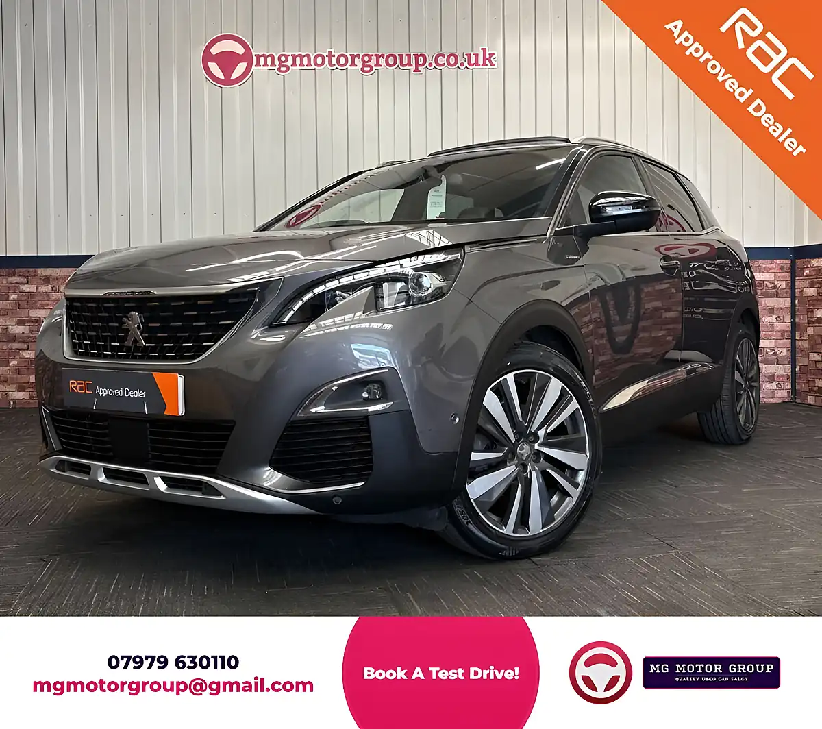 Used 2020 Peugeot 3008 GT Line Premium Grey - Front View