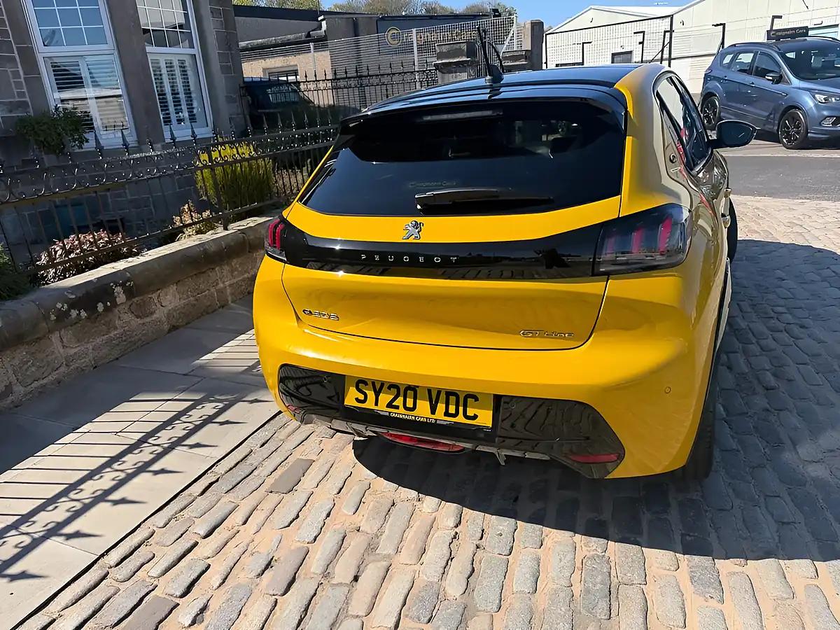 Used 2020 Peugeot E-208 GT Line Yellow - Interior and Exterior details 9