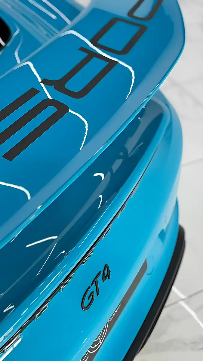 Used 2020 Porsche 718 Cayman GT4 Blue - Interior and Exterior details 16