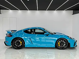 Used 2020 Porsche 718 Cayman GT4 Blue - Interior and Exterior details 3