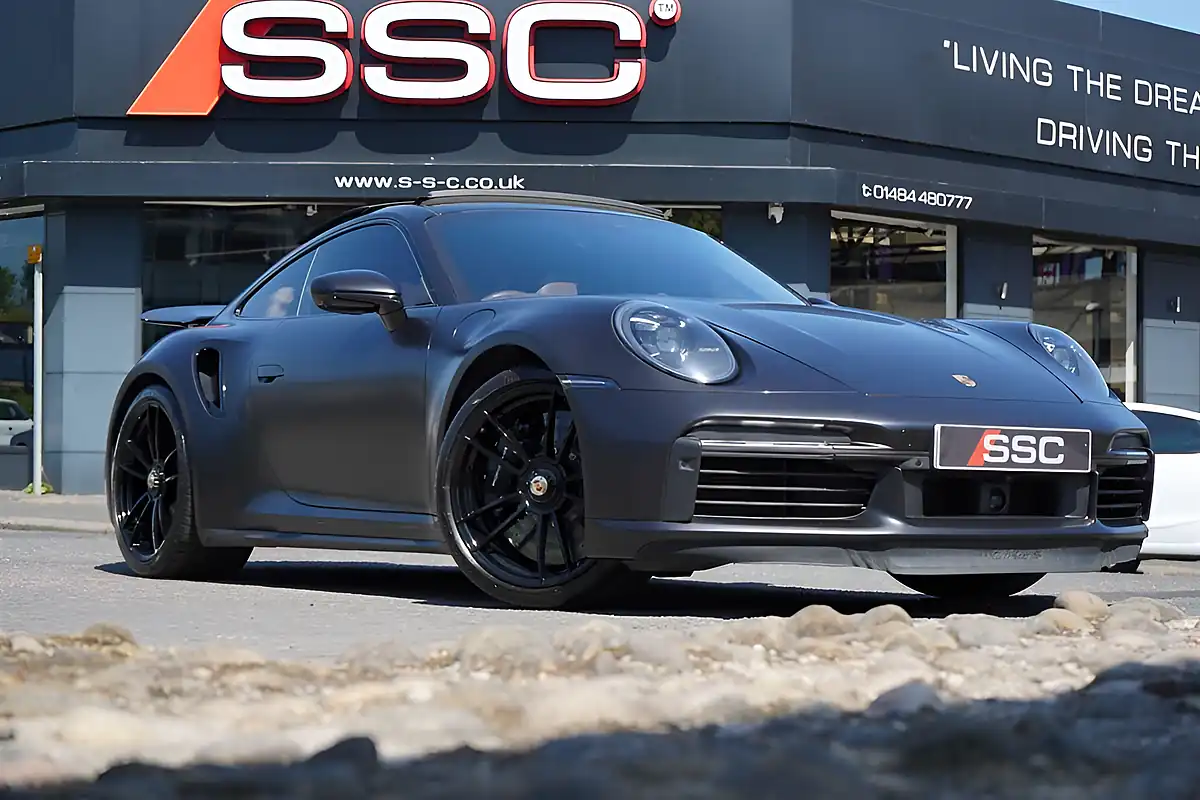 Used 2020 Porsche 911 Turbo S Black - Front View