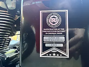 Used 2020 Royal Enfield Bullet Classic Tribute Black - Interior and Exterior details 15