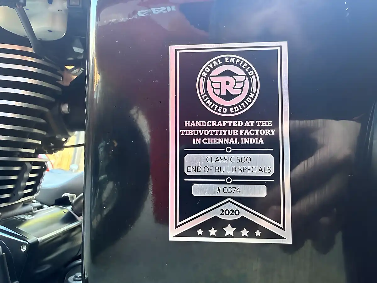 Used 2020 Royal Enfield Bullet Classic Tribute Black - Interior and Exterior details 15