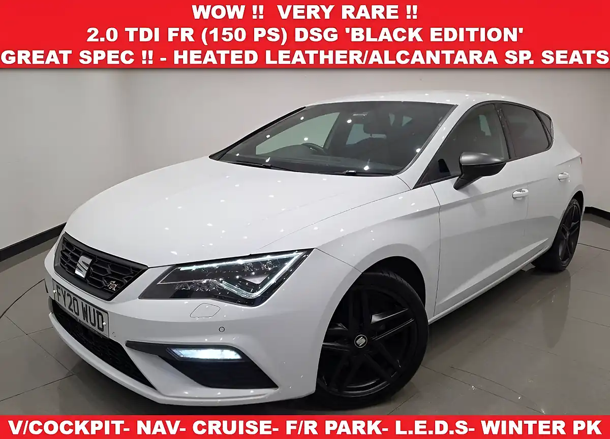 Used 2020 SEAT Leon Fr Black Edition White - Front View
