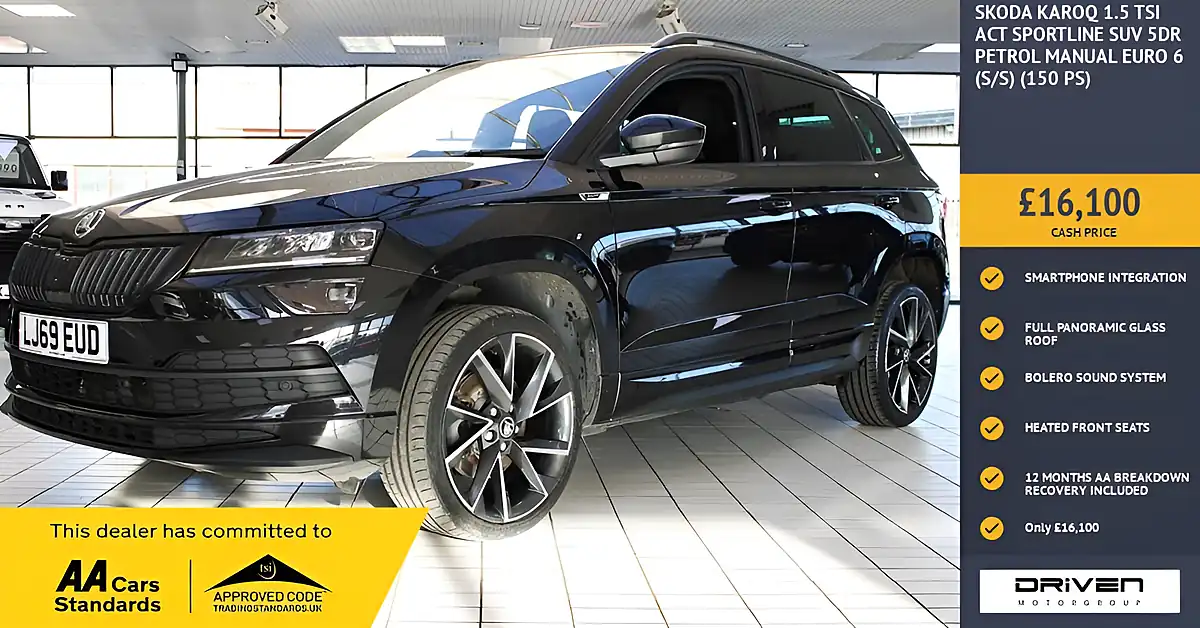 Used 2020 Skoda Karoq Sportline Black - Front View