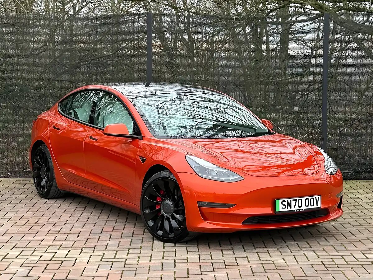 Used 2020 Tesla Model 3 Performance Orange - Front View