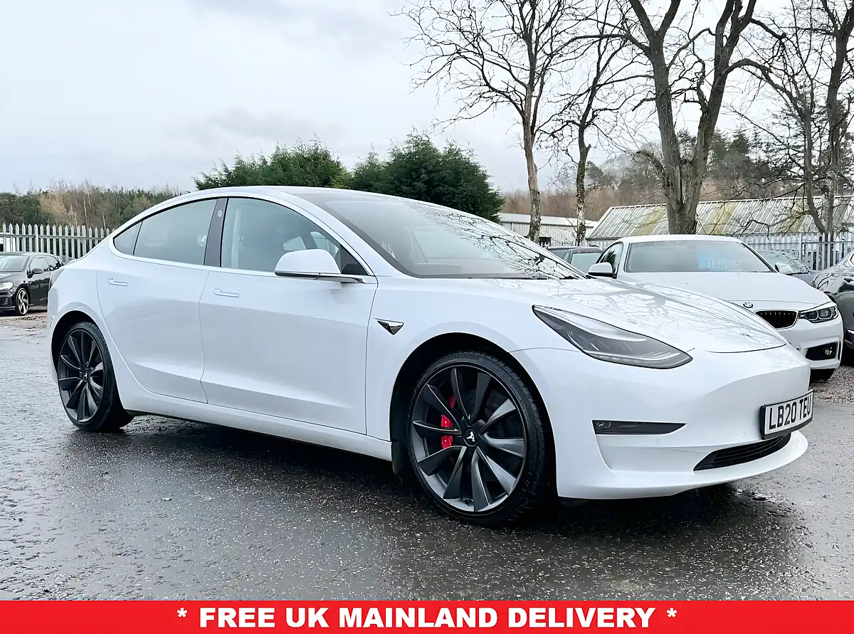 Used 2020 Tesla Model 3 Performance White Pearl - Front View