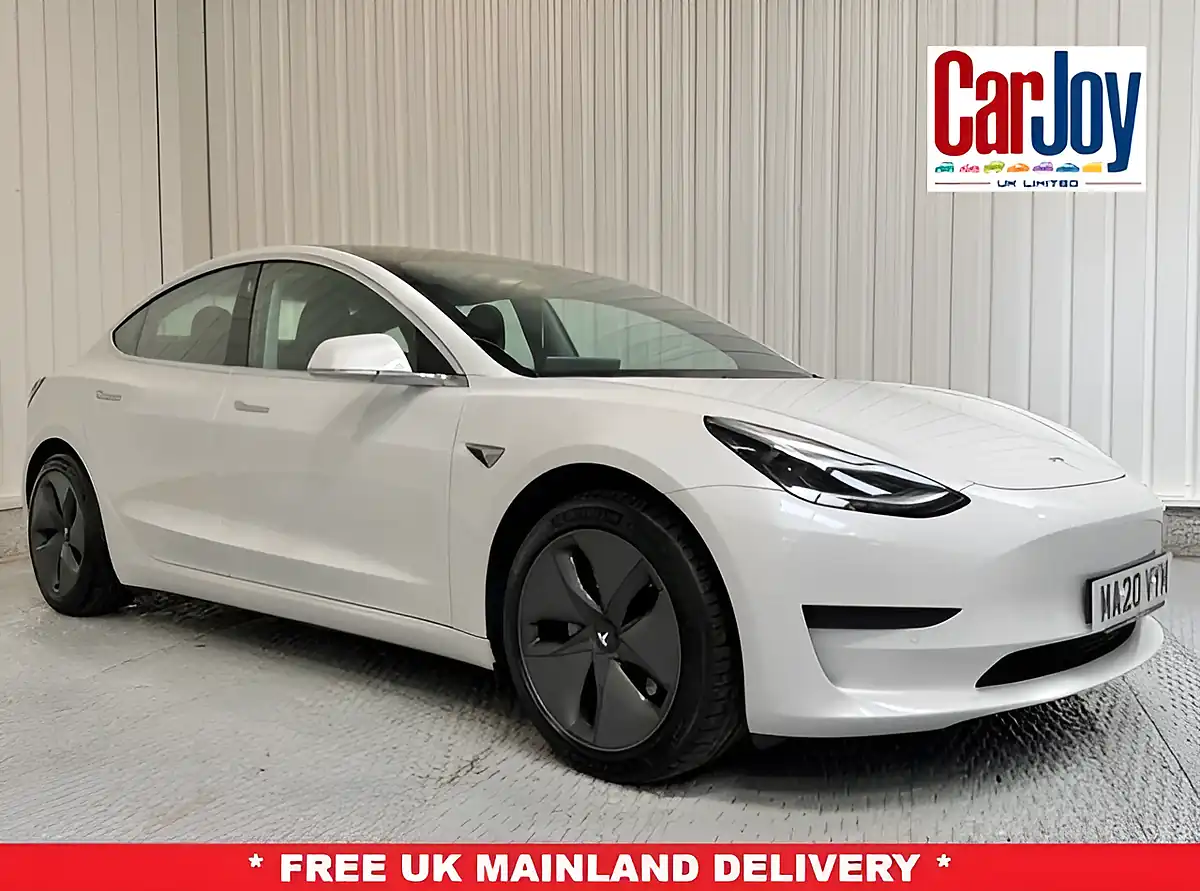 Used 2020 Tesla Model 3 Standard Range Plus Pearl White - Front View