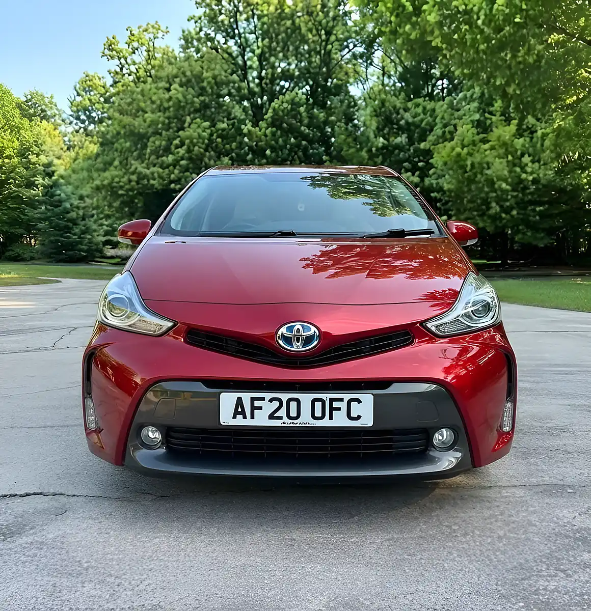 Used 2020 Toyota Prius Alpha Plus Excel Red - Front View