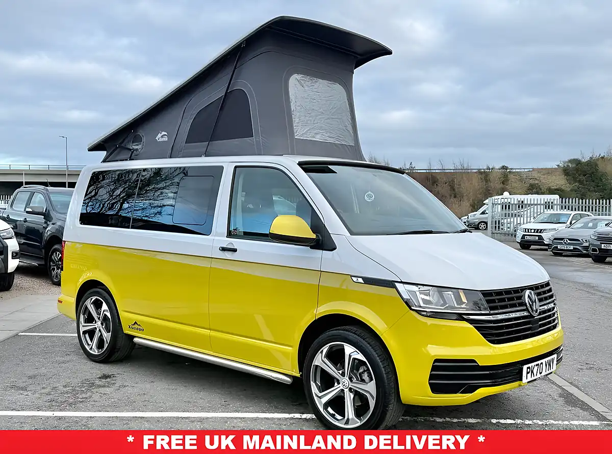 Used 2020 Volkswagen Transporter Xscape Camper Grape Yellow - Front View