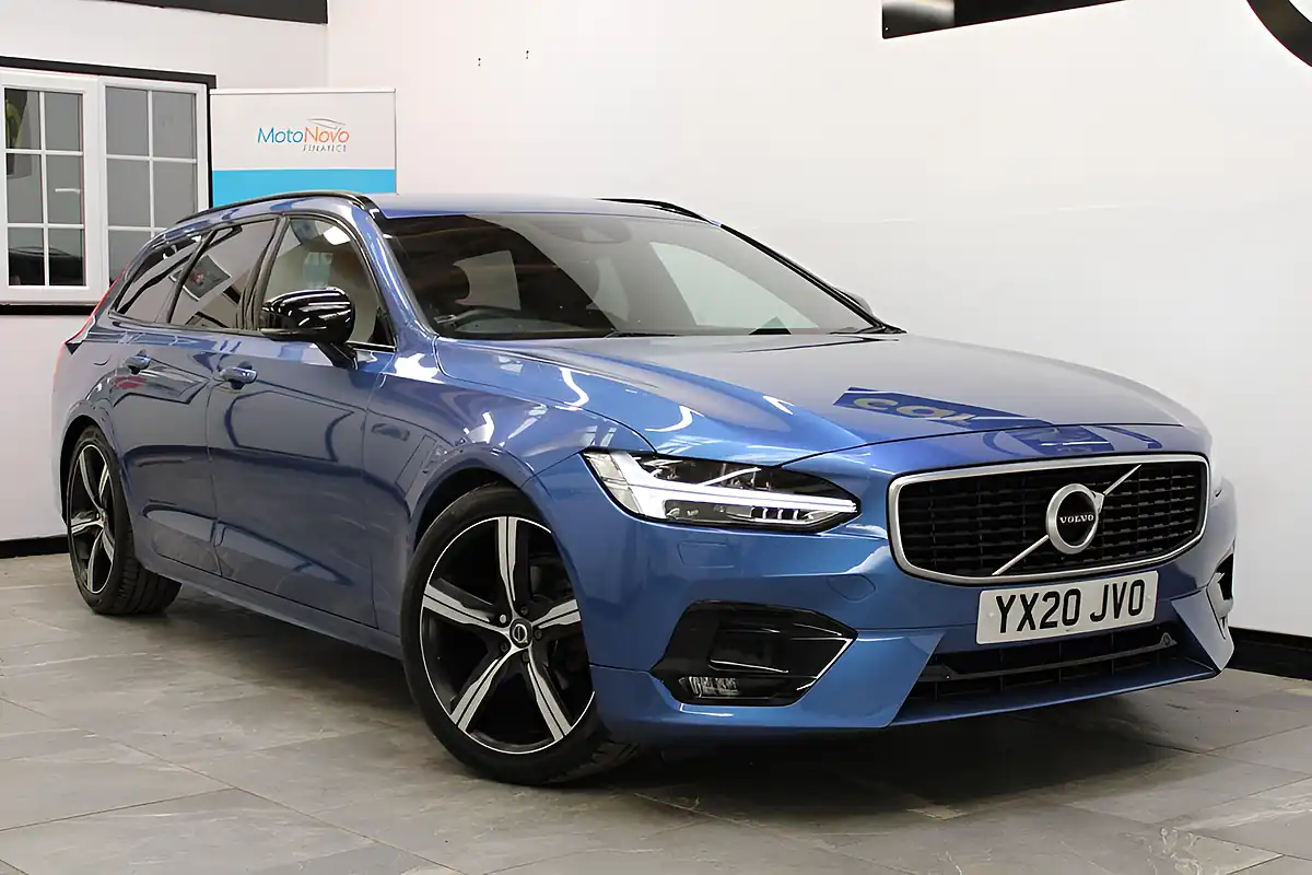 Used 2020 Volvo V90 R-Design Plus Blue - Front View