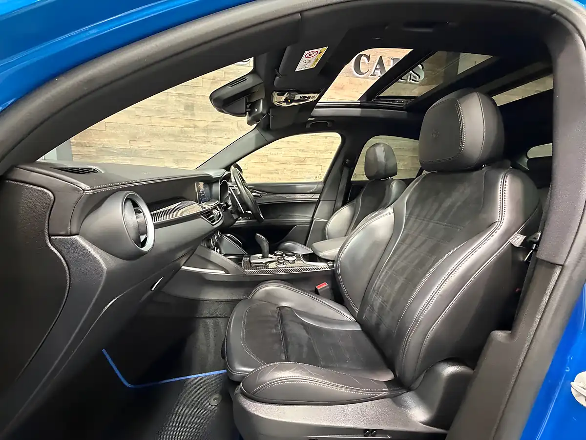 Used 2021 Alfa Romeo Stelvio Quadrifoglio Misano Blue - Interior and Exterior details 10