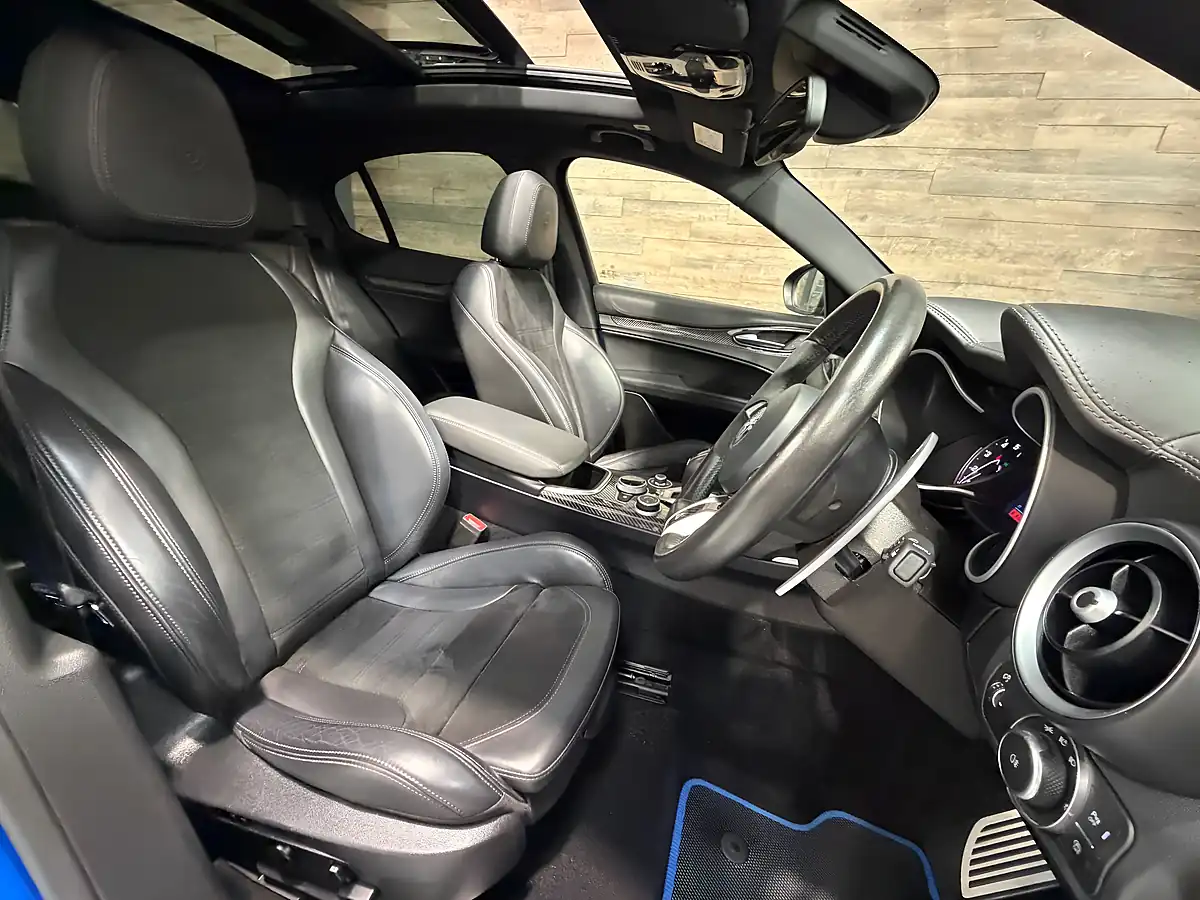 Used 2021 Alfa Romeo Stelvio Quadrifoglio Misano Blue - Interior and Exterior details 8