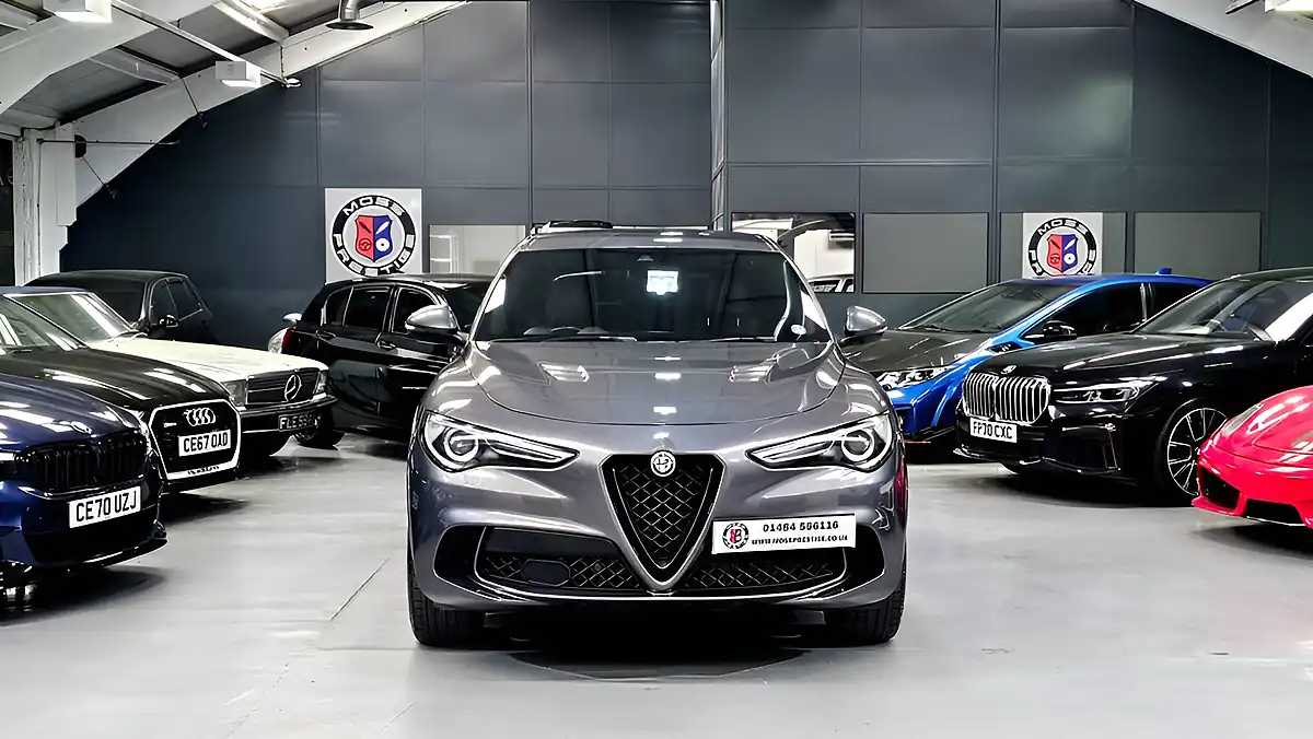 Used 2021 Alfa Romeo Stelvio Quadrifoglio Vesuvio Grey - Interior and Exterior details 11