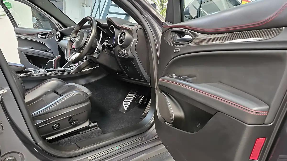 Used 2021 Alfa Romeo Stelvio Quadrifoglio Vesuvio Grey - Interior and Exterior details 18