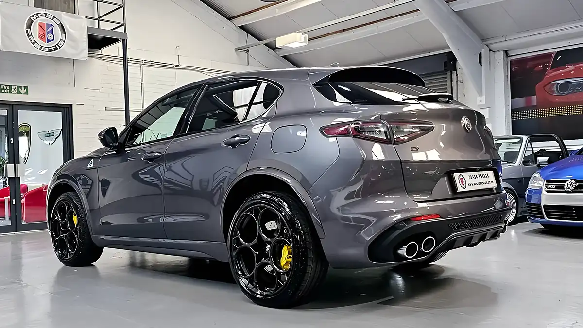 Used 2021 Alfa Romeo Stelvio Quadrifoglio Vesuvio Grey - Interior and Exterior details 9