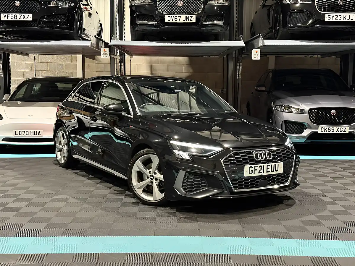 Used 2021 Audi A3 S Line Black - Front View