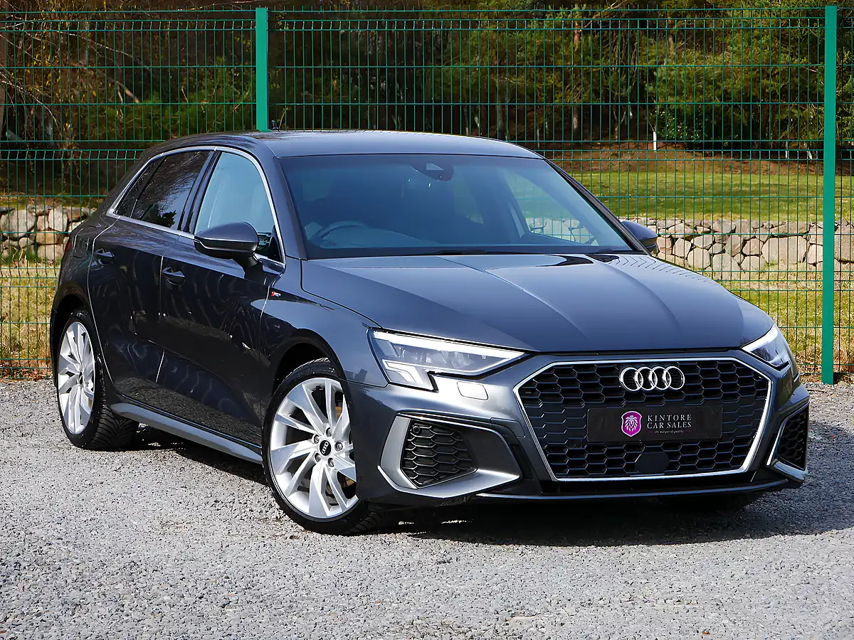 Used 2021 Audi A3 S Line Daytona Grey - Front View