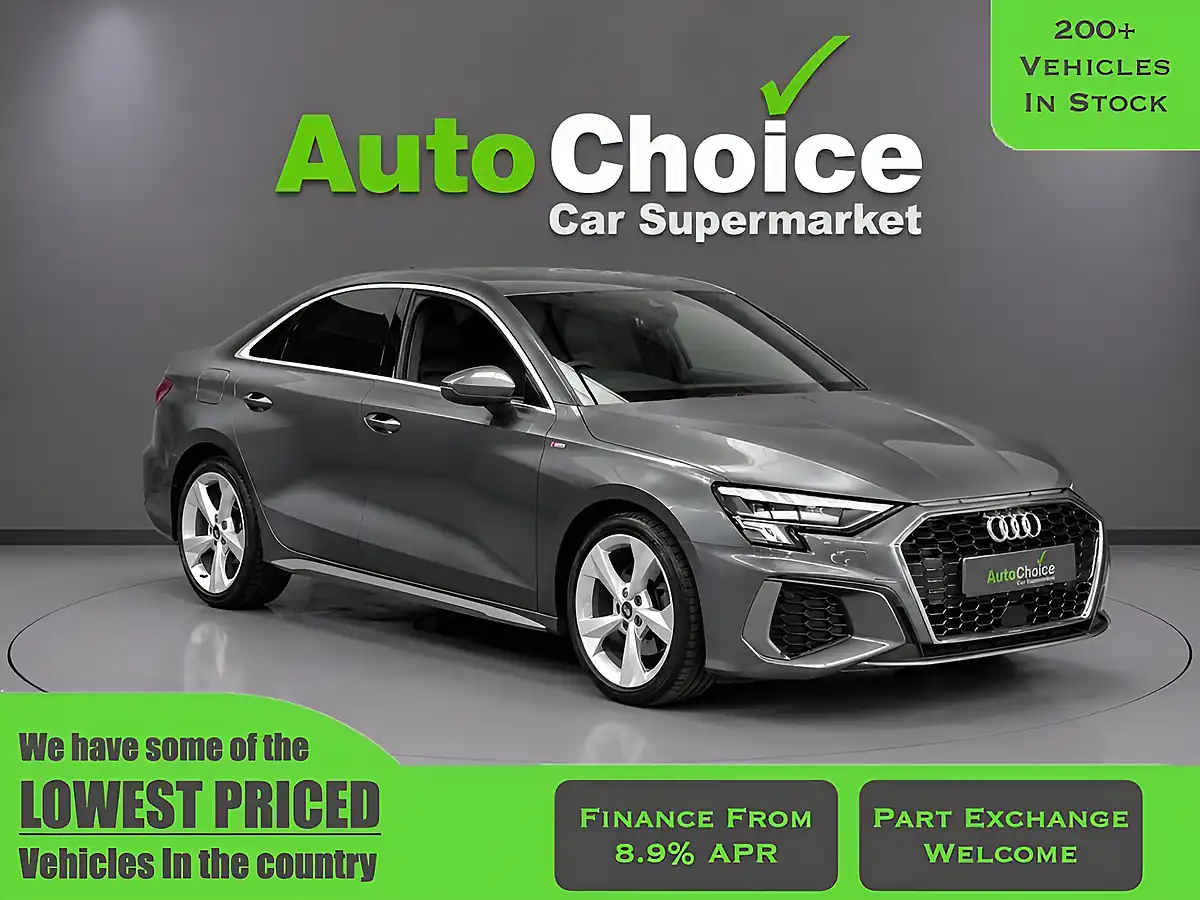 Used 2021 Audi A3 S Line Grey - Front View