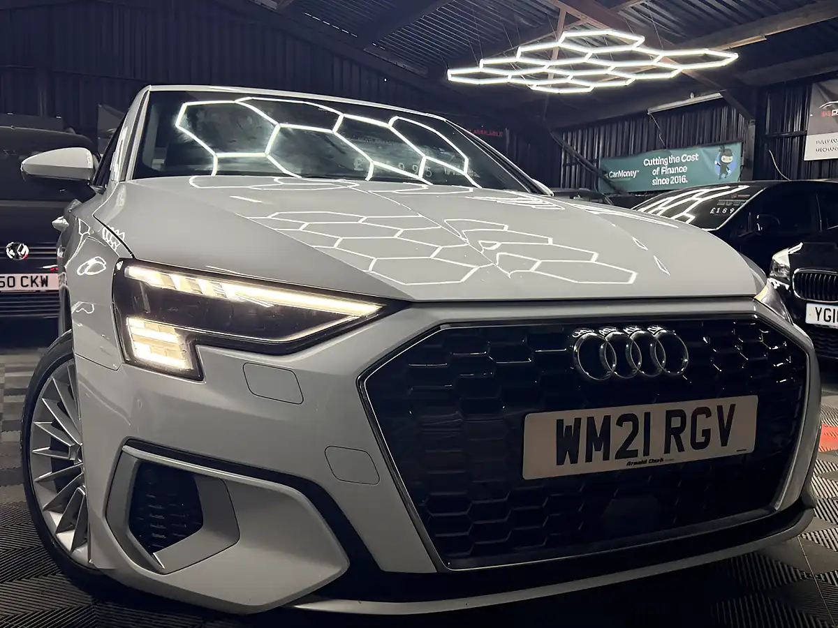 Used 2021 Audi A3 Sport White - Front View
