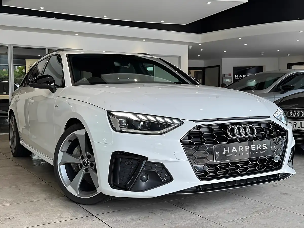 Used 2021 Audi A4 Avant Black Edition White - Front View