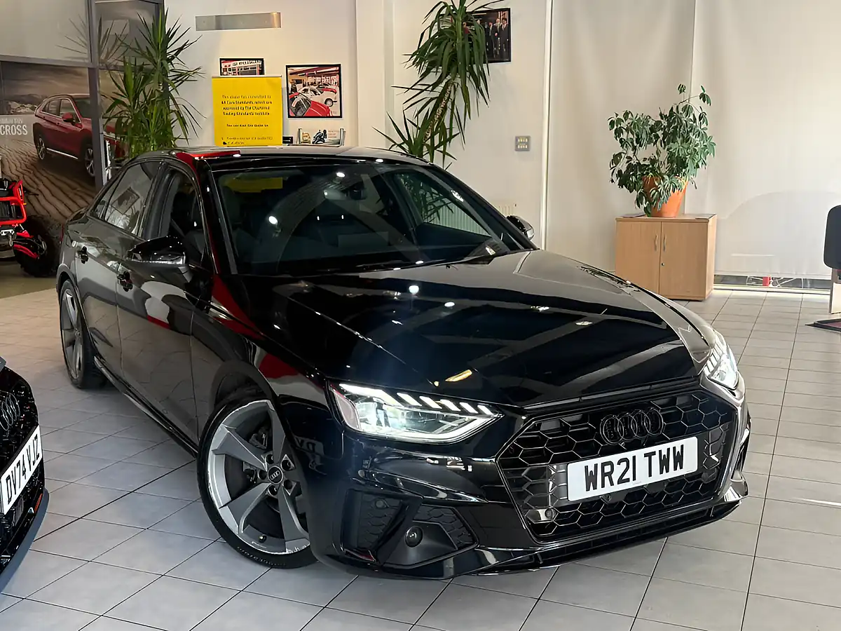 Used 2021 Audi A4 Black Edition Black - Front View