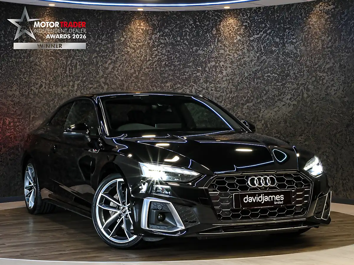 Used 2021 Audi A5 S Line Black - Front View