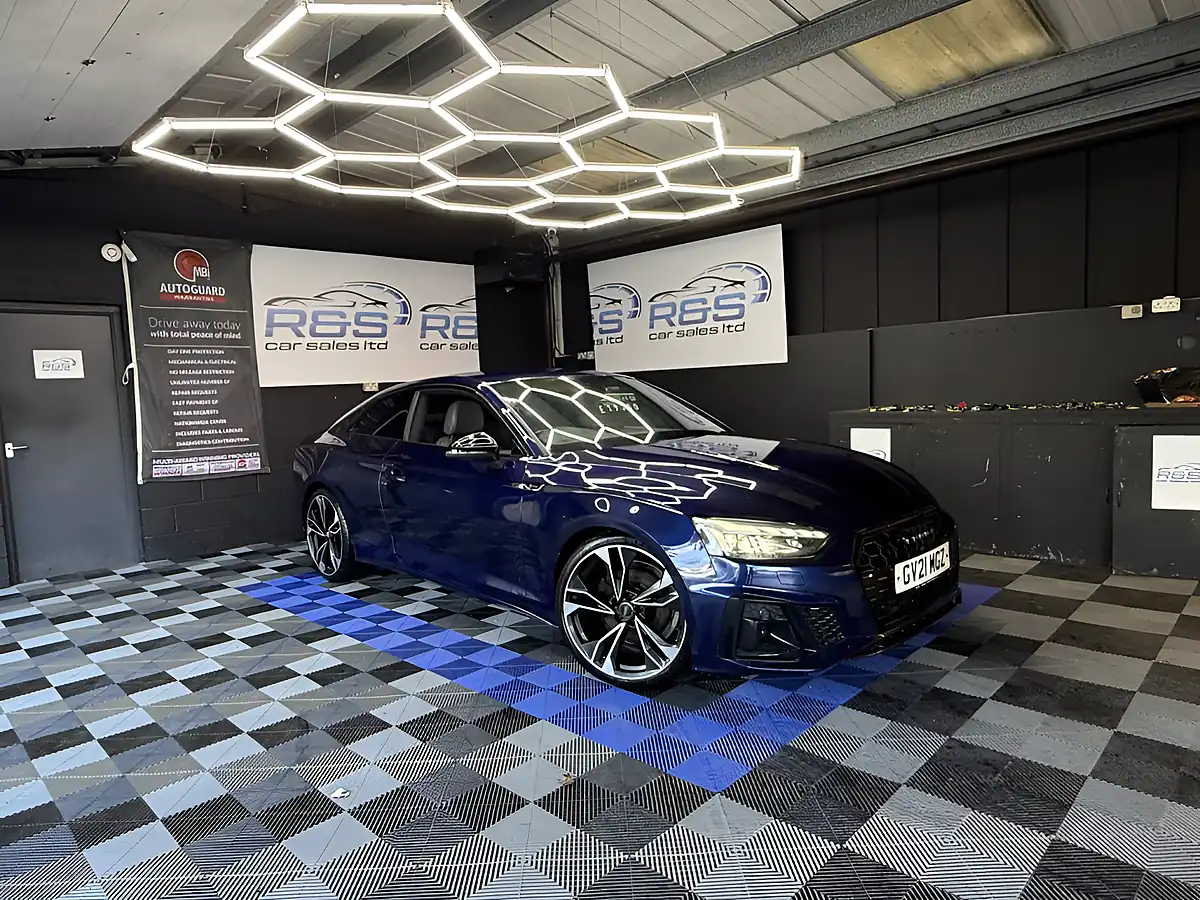 Used 2021 Audi A5 S Line Edition 1 Blue - Front View