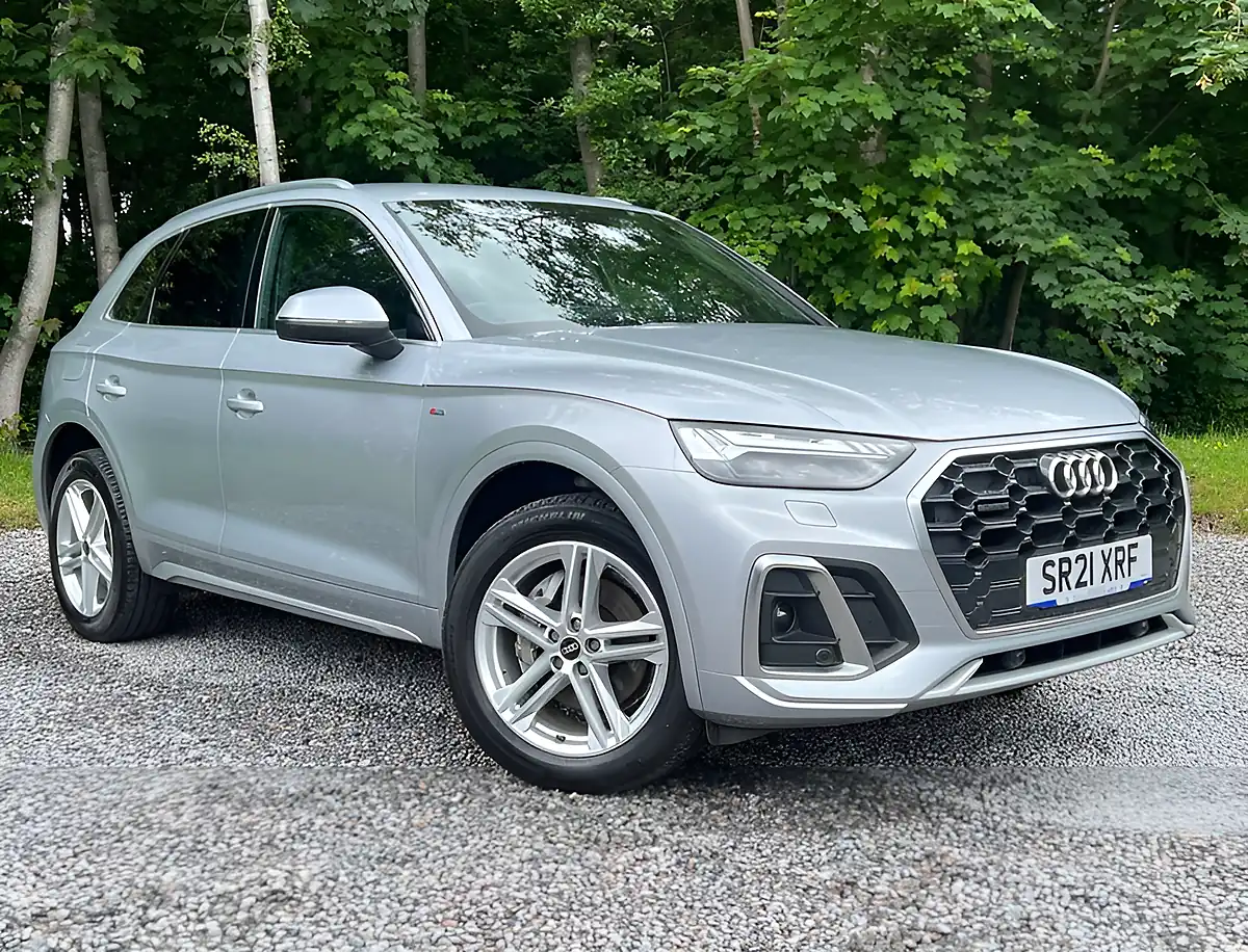 Used 2021 Audi Q5 S Line Floret Silver - Front View