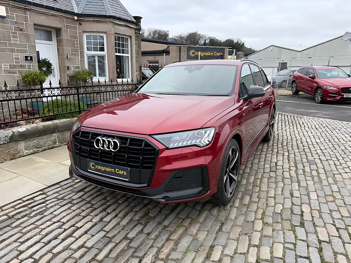 Used 2021 Audi Q7 Black Edition Matador Red - Interior and Exterior details 4
