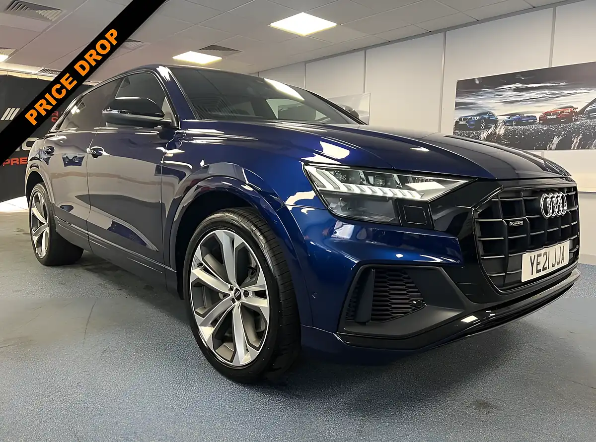 Used 2021 Audi Q8 Black Edition Navarra Blue- Metallic - Interior and Exterior details 2