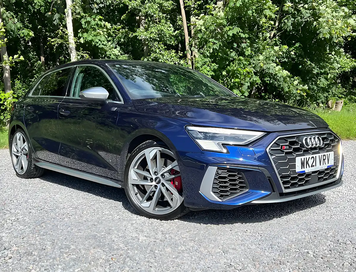 Used 2021 Audi S3 Sportback Blue - Front View