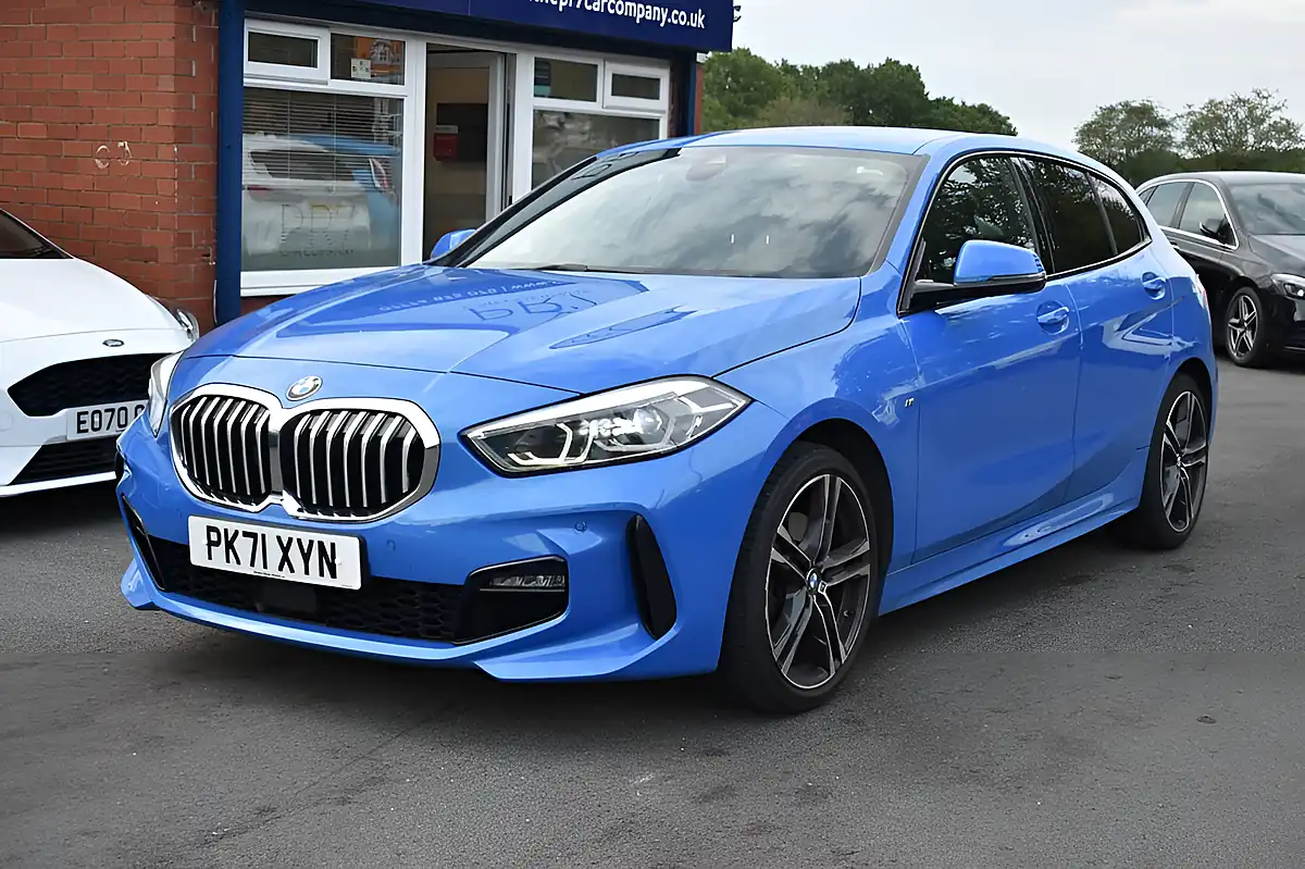 Used 2021 BMW 1 Series M Sport (lcp) Misano Blue - Front View