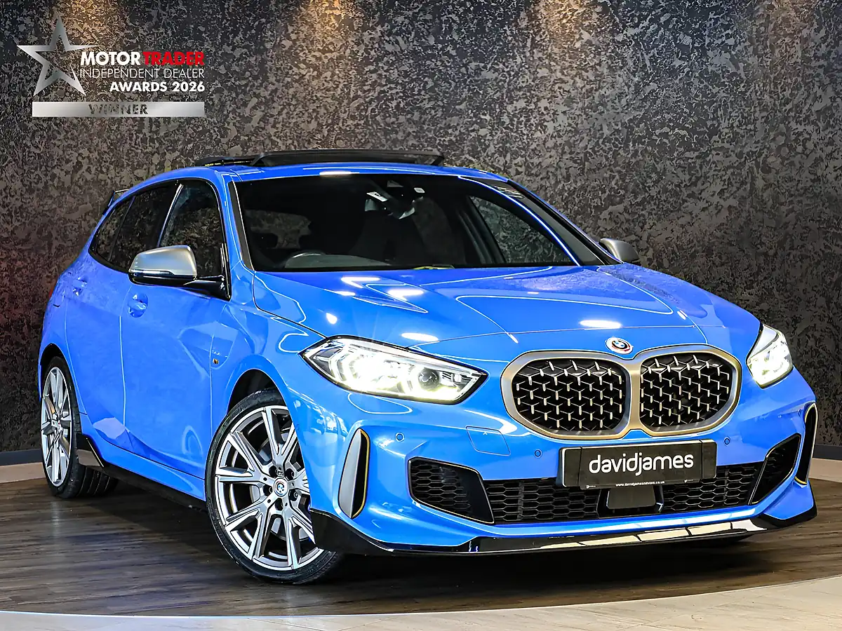 Used 2021 BMW 1 Series M135i Misano Blue - Front View