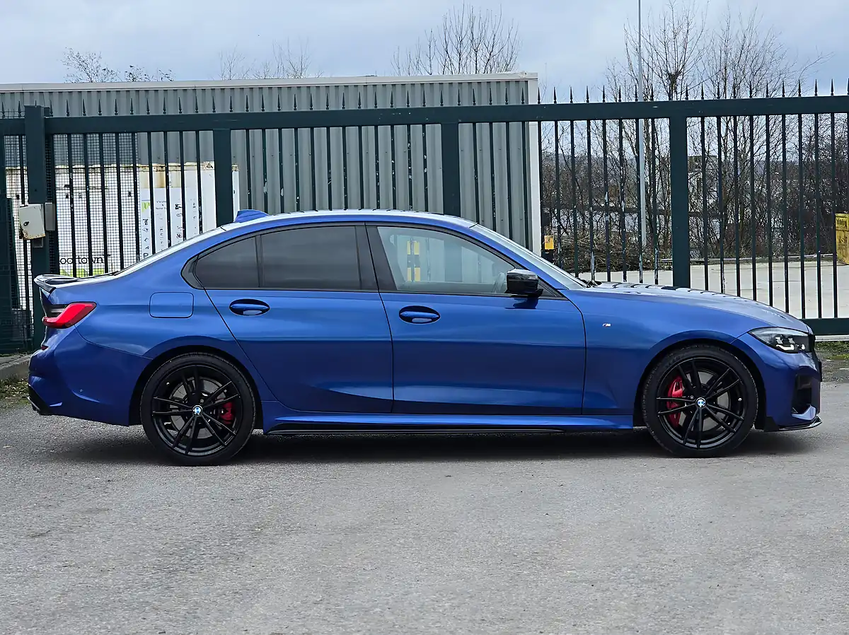 Used 2021 BMW 3 Series M Performance Portimao Blue Metallic - Interior and Exterior details 3