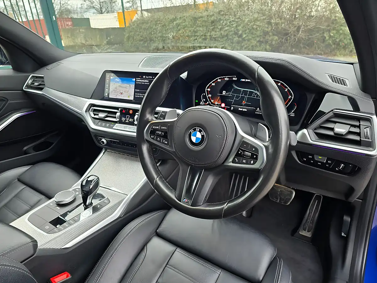 Used 2021 BMW 3 Series M Performance Portimao Blue Metallic - Interior and Exterior details 5